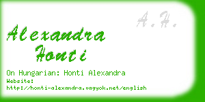 alexandra honti business card